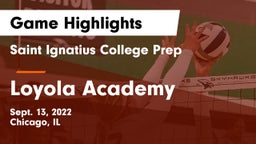Saint Ignatius College Prep vs Loyola Academy  Game Highlights - Sept. 13, 2022