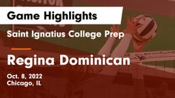 Saint Ignatius College Prep vs Regina Dominican  Game Highlights - Oct. 8, 2022