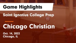 Saint Ignatius College Prep vs Chicago Christian  Game Highlights - Oct. 14, 2022