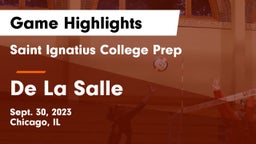 Saint Ignatius College Prep vs De La Salle Game Highlights - Sept. 30, 2023