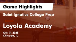 Saint Ignatius College Prep vs Loyola Academy  Game Highlights - Oct. 3, 2023