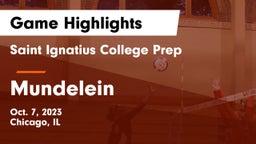 Saint Ignatius College Prep vs Mundelein  Game Highlights - Oct. 7, 2023