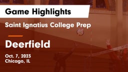 Saint Ignatius College Prep vs Deerfield Game Highlights - Oct. 7, 2023