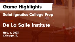 Saint Ignatius College Prep vs De La Salle Institute Game Highlights - Nov. 1, 2023