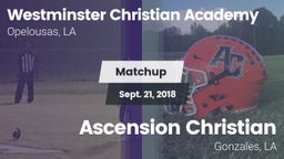 Matchup: Westminster Christia vs. Ascension Christian  2018