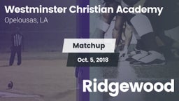 Matchup: Westminster Christia vs. Ridgewood 2018