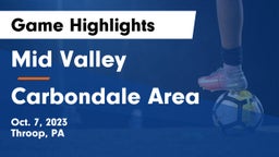 Mid Valley  vs Carbondale Area  Game Highlights - Oct. 7, 2023