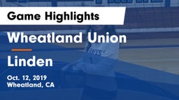 Wheatland Union  vs Linden  Game Highlights - Oct. 12, 2019