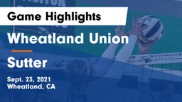 Wheatland Union  vs Sutter Game Highlights - Sept. 23, 2021