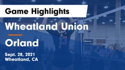 Wheatland Union  vs Orland Game Highlights - Sept. 28, 2021