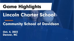 Lincoln Charter School vs Community School of Davidson Game Highlights - Oct. 4, 2022