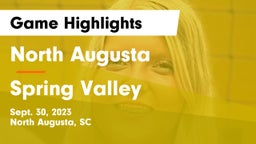 North Augusta  vs Spring Valley  Game Highlights - Sept. 30, 2023