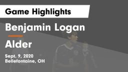Benjamin Logan  vs Alder  Game Highlights - Sept. 9, 2020