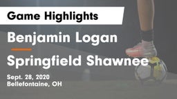 Benjamin Logan  vs Springfield Shawnee  Game Highlights - Sept. 28, 2020