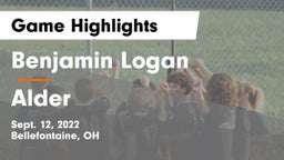 Benjamin Logan  vs Alder  Game Highlights - Sept. 12, 2022