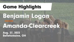 Benjamin Logan  vs Amanda-Clearcreek  Game Highlights - Aug. 27, 2023