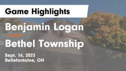 Benjamin Logan  vs Bethel Township  Game Highlights - Sept. 16, 2023