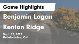 Benjamin Logan  vs Kenton Ridge  Game Highlights - Sept. 25, 2023