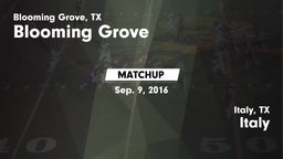 Matchup: Blooming Grove vs. Italy  2016