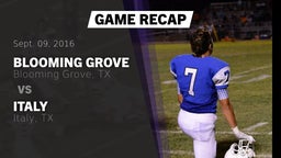 Recap: Blooming Grove  vs. Italy  2016