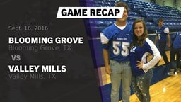 Recap: Blooming Grove  vs. Valley Mills  2016