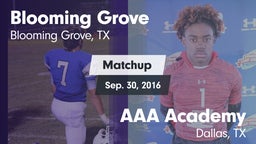 Matchup: Blooming Grove vs. AAA Academy 2016