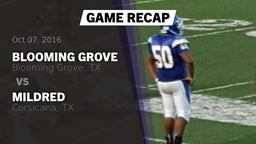 Recap: Blooming Grove  vs. Mildred  2016