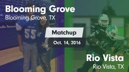 Matchup: Blooming Grove vs. Rio Vista  2016