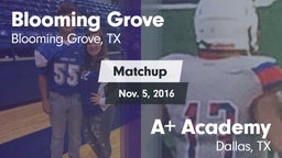 Matchup: Blooming Grove vs. A Academy 2016