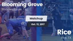 Matchup: Blooming Grove vs. Rice  2017