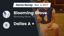 Recap: Blooming Grove  vs. Dallas A  2017