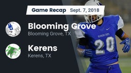 Recap: Blooming Grove  vs. Kerens  2018