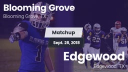 Matchup: Blooming Grove vs. Edgewood  2018