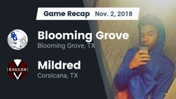 Recap: Blooming Grove  vs. Mildred  2018