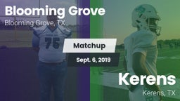 Matchup: Blooming Grove vs. Kerens  2019