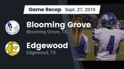 Recap: Blooming Grove  vs. Edgewood  2019