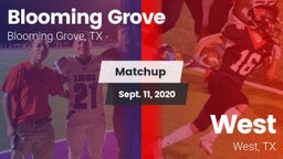 Matchup: Blooming Grove vs. West  2020