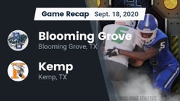 Recap: Blooming Grove  vs. Kemp  2020