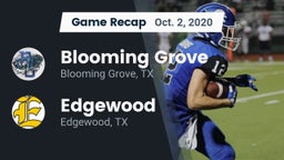 Recap: Blooming Grove  vs. Edgewood  2020
