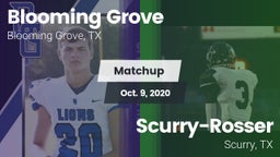Matchup: Blooming Grove vs. Scurry-Rosser  2020