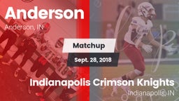Matchup: Anderson vs. Indianapolis Crimson Knights 2018