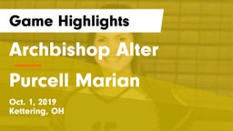 Archbishop Alter  vs Purcell Marian Game Highlights - Oct. 1, 2019