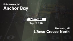 Matchup: Anchor Bay vs. L'Anse Creuse North  2016
