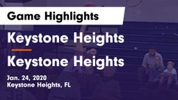 Keystone Heights  vs Keystone Heights  Game Highlights - Jan. 24, 2020