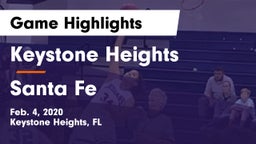 Keystone Heights  vs Santa Fe  Game Highlights - Feb. 4, 2020