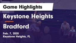 Keystone Heights  vs Bradford Game Highlights - Feb. 7, 2020
