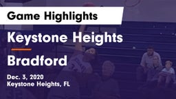 Keystone Heights  vs Bradford  Game Highlights - Dec. 3, 2020