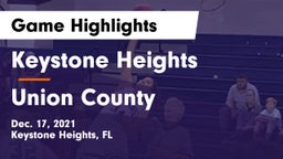 Keystone Heights  vs Union County  Game Highlights - Dec. 17, 2021