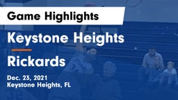 Keystone Heights  vs Rickards Game Highlights - Dec. 23, 2021