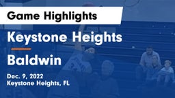 Keystone Heights  vs Baldwin  Game Highlights - Dec. 9, 2022